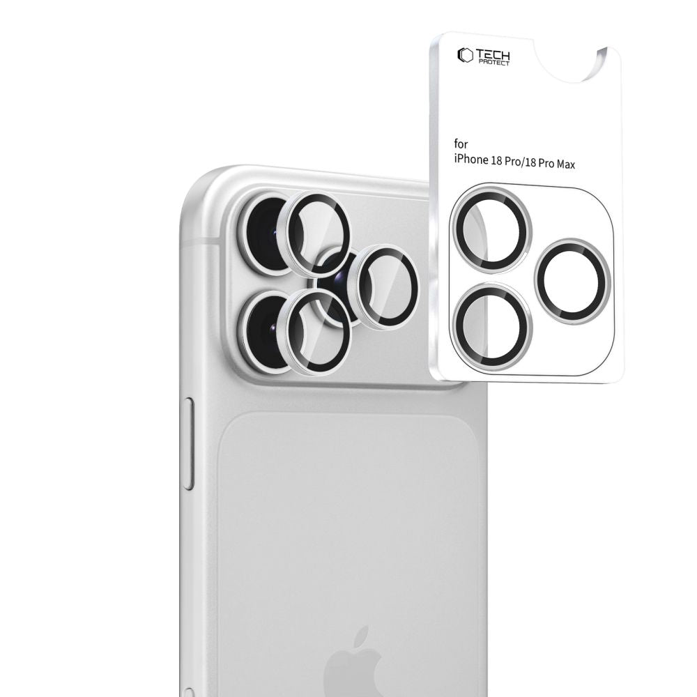 Tempered glass camera protector Tech-Protect Camring Fit+ for iPhone 18 Pro / 18 Pro Max - silver_1