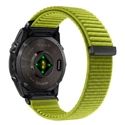 Tech-Protect NylonLoop Band for Garmin Fenix 5 / 6 / 6 Pro / 7 / 8 / 8 Pro / 9 / 9 Pro (47 mm) - lime_1