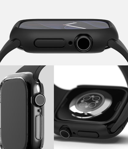 Ringke Slim Clear & Matte Black 2-Pack Case for Apple Watch 12 (46 mm)_3