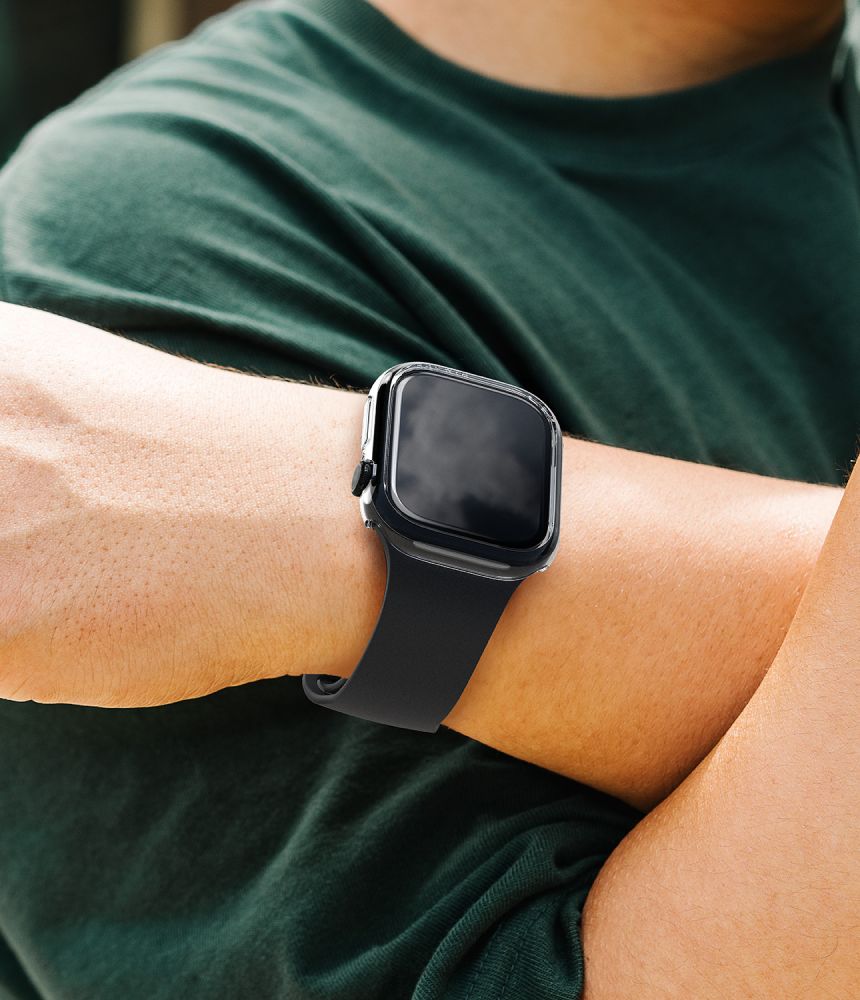 Ringke Slim Clear & Matte Black 2-Pack Case for Apple Watch 12 (46 mm)_4