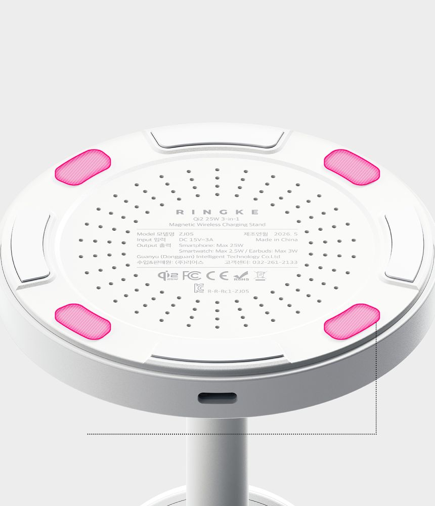 Ringke 3in1 Magnetic MagSafe 25W QI2.2 Wireless Charger - white_2