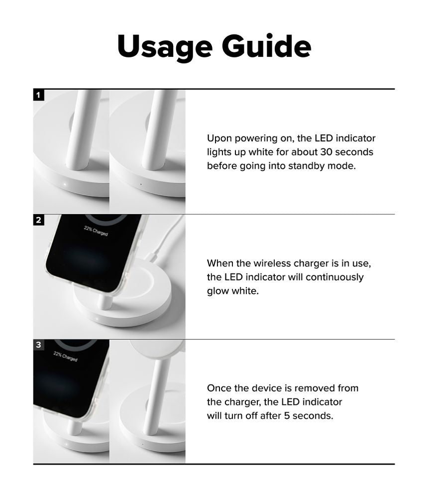 Ringke 3in1 Magnetic MagSafe 25W QI2.2 Wireless Charger - white_6