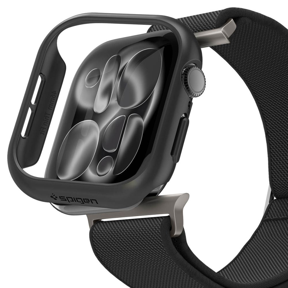 Spigen Thin Fit case + Spigen Lite Fit Ultra band set for Apple Watch (46 mm) - black_1