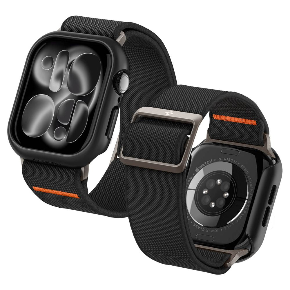 Spigen Thin Fit case + Spigen Lite Fit Ultra band set for Apple Watch (46 mm) - black_4
