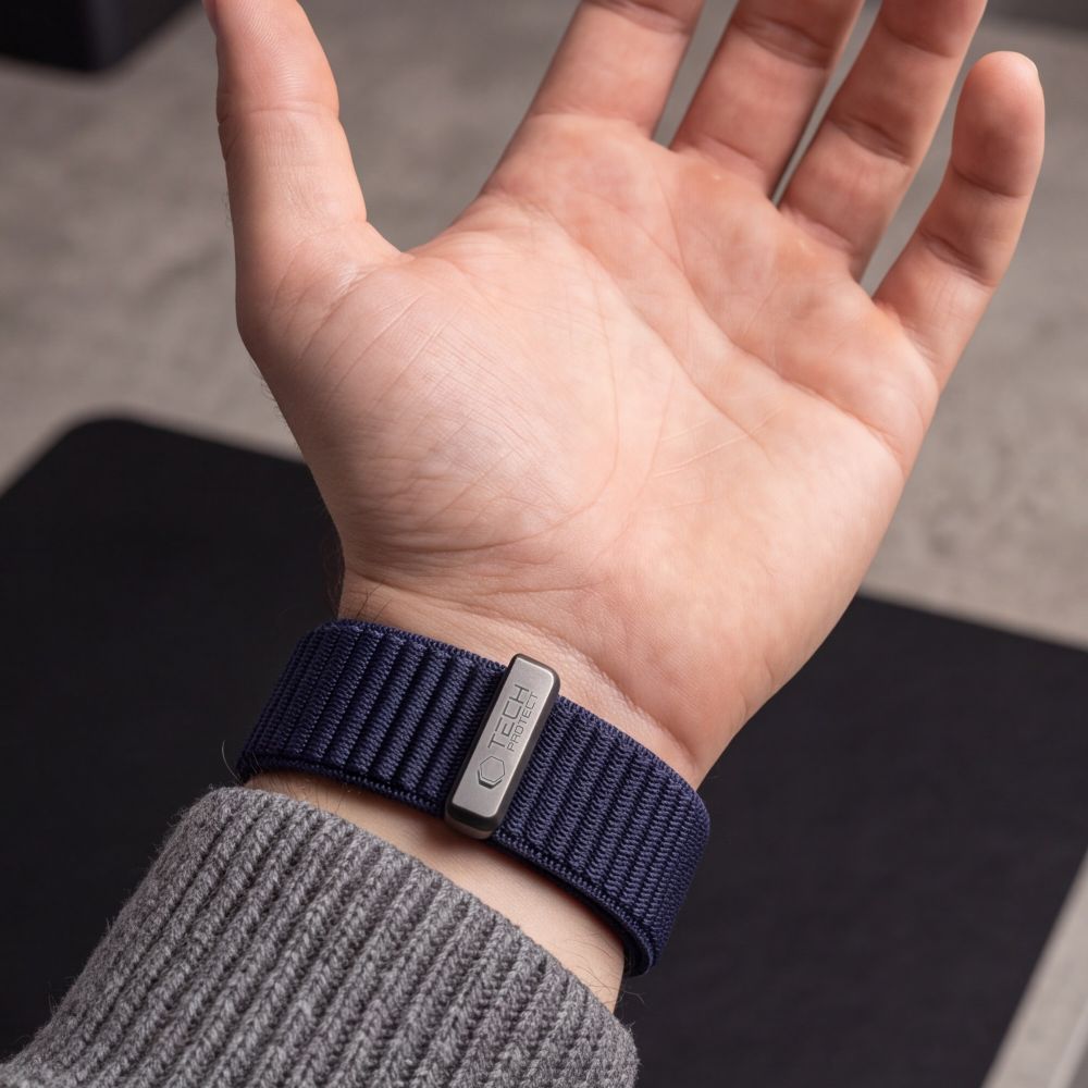 Tech-Protect NylonLoop Band for Garmin Fenix 5 / 6 / 6 Pro / 7 / 8 / 8 Pro / 9 / 9 Pro (47mm) - navy blue_4