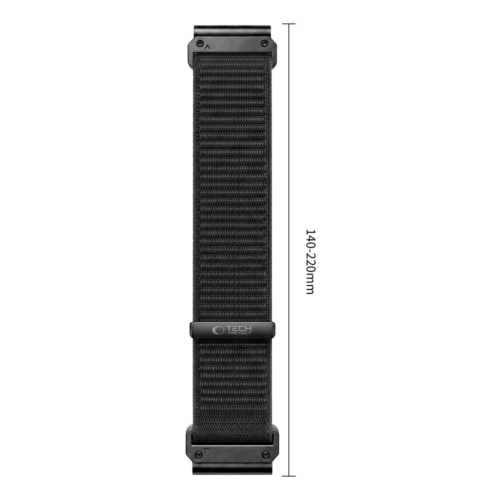 Tech-Protect NylonLoop Band for Garmin Fenix 5 / 6 / 6 Pro / 7 / 8 / 8 Pro / 9 / 9 Pro (47mm) - black_2