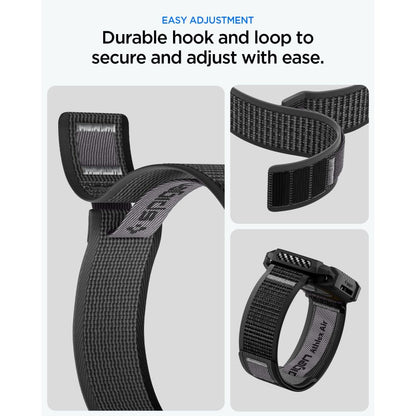 Spigen Rugged Armor case + Spigen Athlex Air band set for Apple Watch (46 mm) - black-grey_10