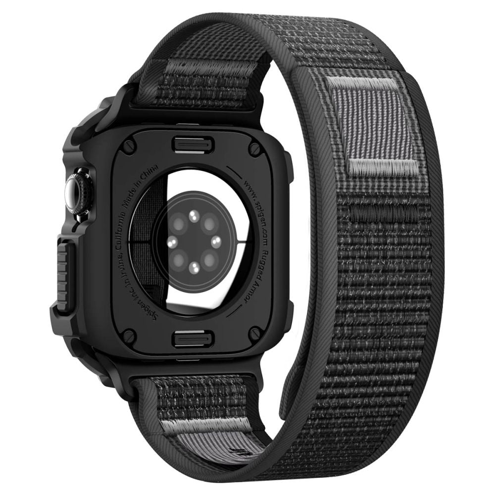 Spigen Rugged Armor case + Spigen Athlex Air band set for Apple Watch (46 mm) - black-grey_2