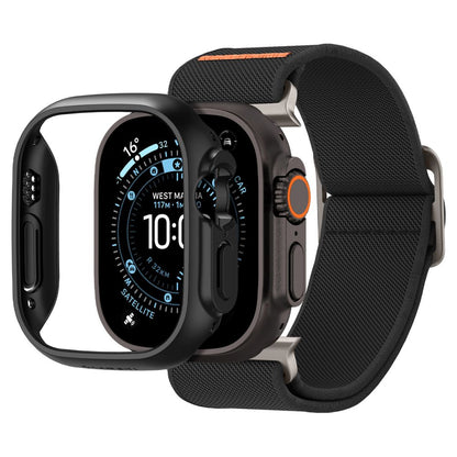 Spigen Thin Fit case + Spigen Lite Fit Ultra band set for Apple Watch Ultra (49 mm) - matte black_0