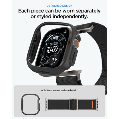 Spigen Thin Fit case + Spigen Lite Fit Ultra band set for Apple Watch Ultra (49 mm) - matte black_6