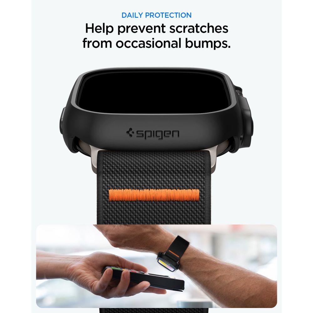 Spigen Thin Fit case + Spigen Lite Fit Ultra band set for Apple Watch Ultra (49 mm) - matte black_8