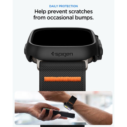 Spigen Thin Fit case + Spigen Lite Fit Ultra band set for Apple Watch Ultra (49 mm) - matte black_8