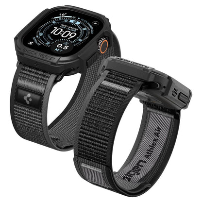 Spigen Rugged Armor case + Spigen Athlex Air band set for Apple Watch Ultra (49 mm) - black-grey_2