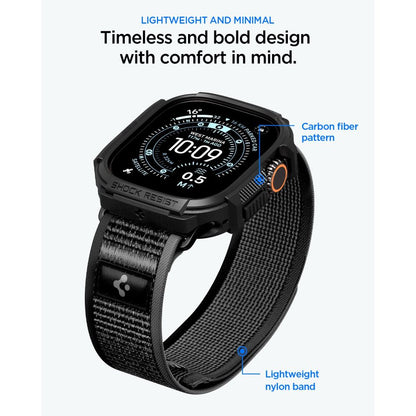 Spigen Rugged Armor case + Spigen Athlex Air band set for Apple Watch Ultra (49 mm) - black-grey_5