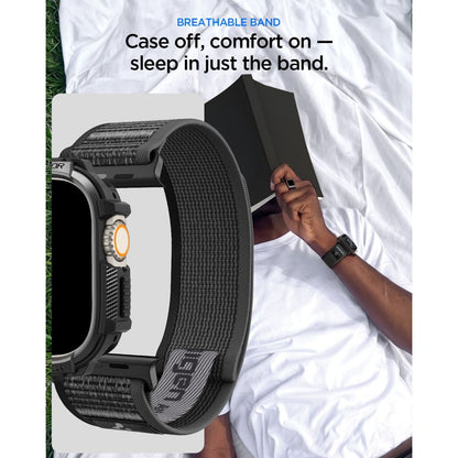 Spigen Rugged Armor case + Spigen Athlex Air band set for Apple Watch Ultra (49 mm) - black-grey_8