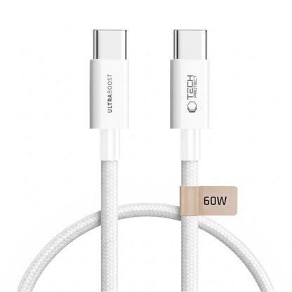 Tech-Protect Ultraboost Lite USB-C / USB-C 60W / 3A 50 cm Cable - White_0