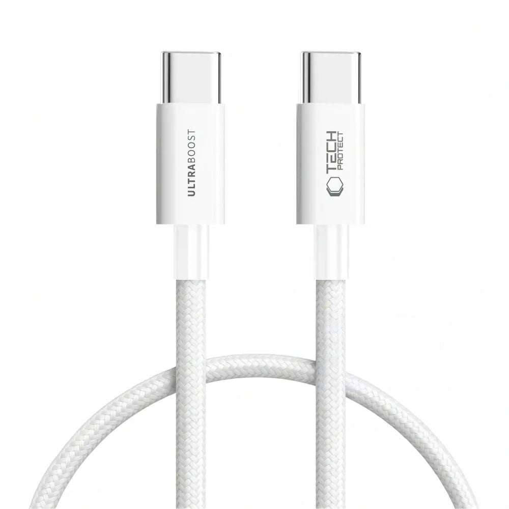 Tech-Protect Ultraboost Lite USB-C / USB-C 60W / 3A 50 cm Cable - White_1