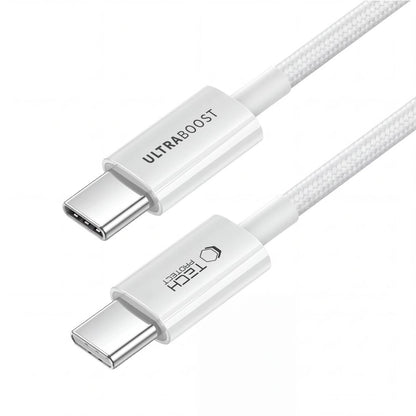 Tech-Protect Ultraboost Lite USB-C / USB-C 60W / 3A 50 cm Cable - White_2