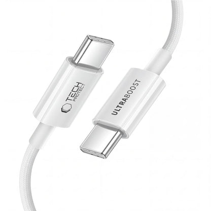 Tech-Protect Ultraboost Lite USB-C / USB-C 60W / 3A 50 cm Cable - White_3