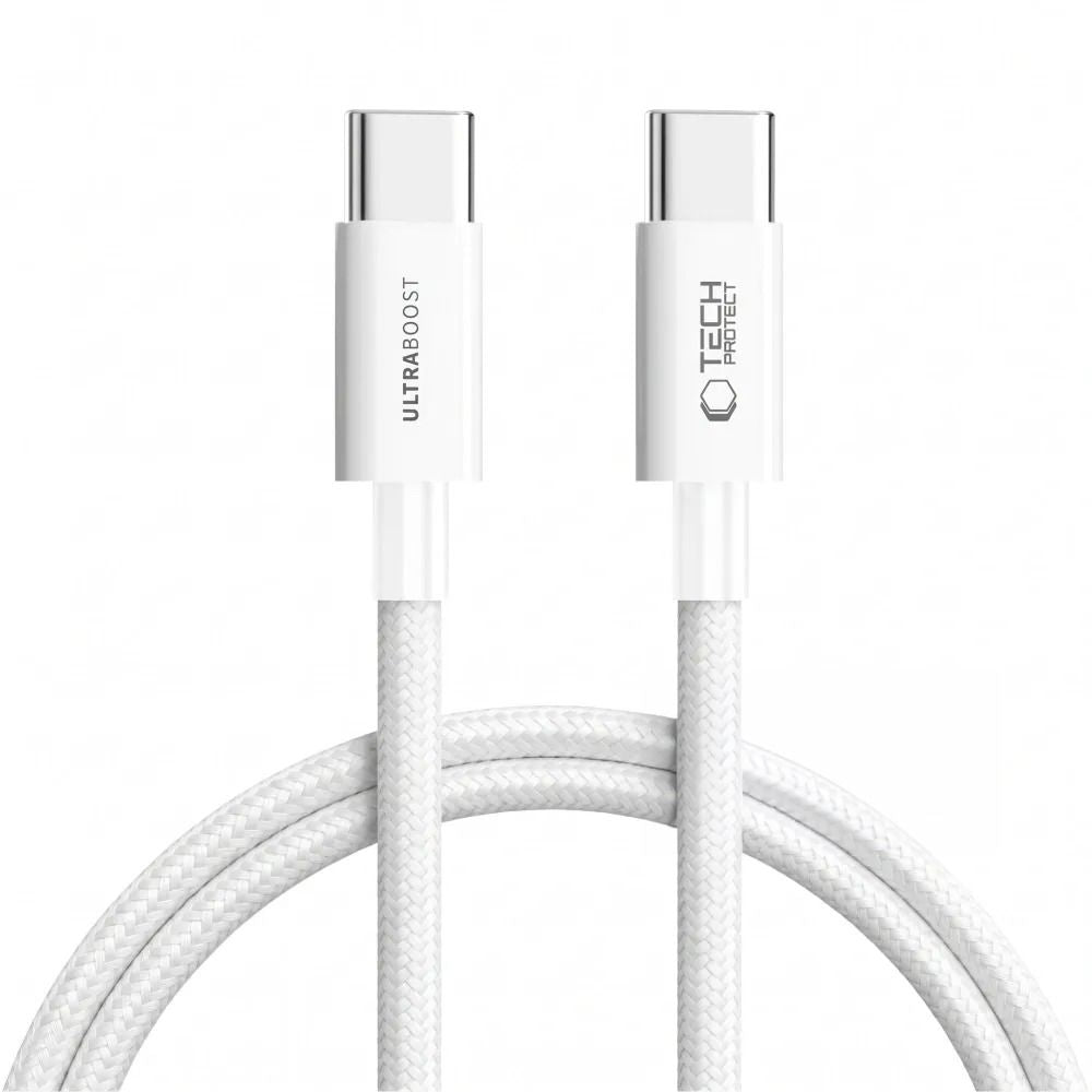 Tech-Protect Ultraboost Lite USB-C / USB-C 60W / 3A 150 cm Cable - White_1