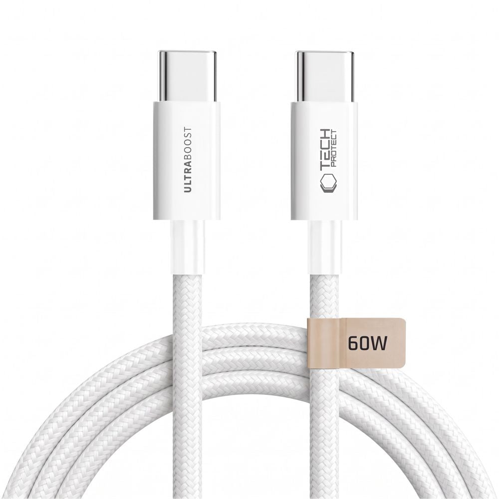 Tech-Protect Ultraboost Lite USB-C / USB-C 60W / 3A 300 cm Cable - white_0
