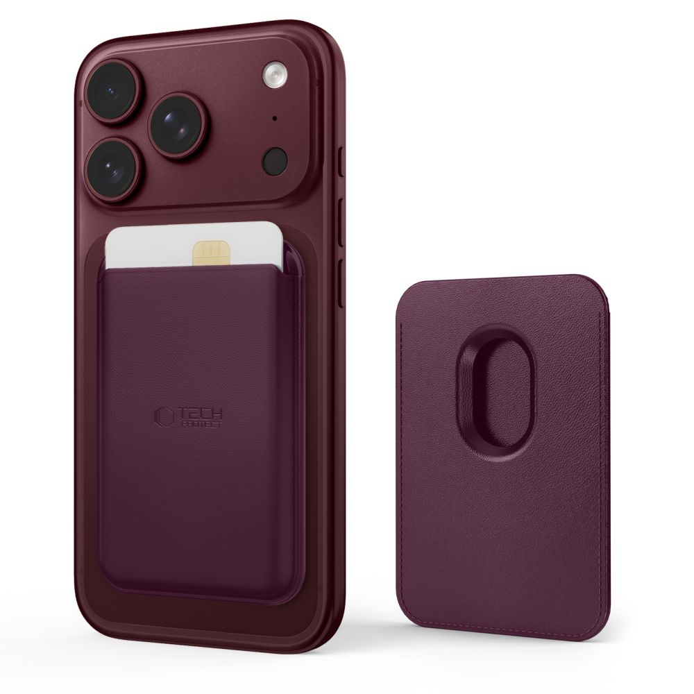 Tech-Protect CH01 MagWallet MagSafe Magnetic Wallet for phone - burgundy_0
