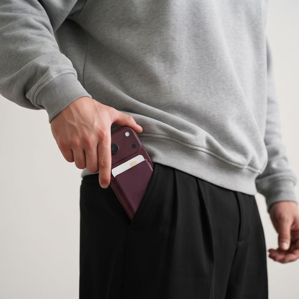 Tech-Protect CH01 MagWallet MagSafe Magnetic Wallet for phone - burgundy_5