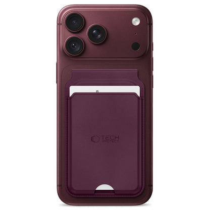 Tech-Protect MagWallet Stand MagSafe Magnetic Phone Wallet - Burgundy_1