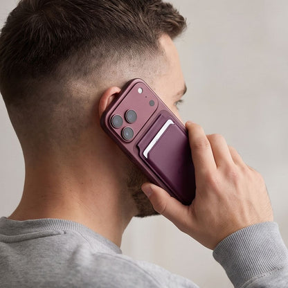 Tech-Protect MagWallet Stand MagSafe Magnetic Phone Wallet - Burgundy_6