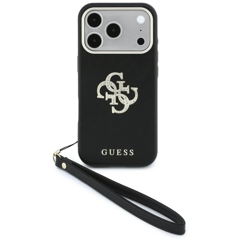 Etui Guess Smooth & Big Strass Logo & Strap do iPhone 18 Pro Max / 17 Pro Max czarny_0