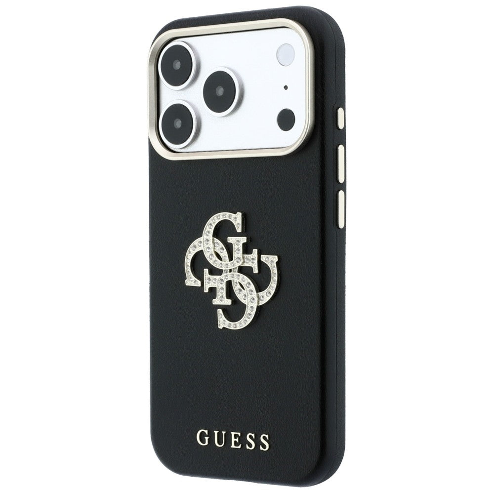 Etui Guess Smooth & Big Strass Logo & Strap do iPhone 18 Pro Max / 17 Pro Max czarny_2