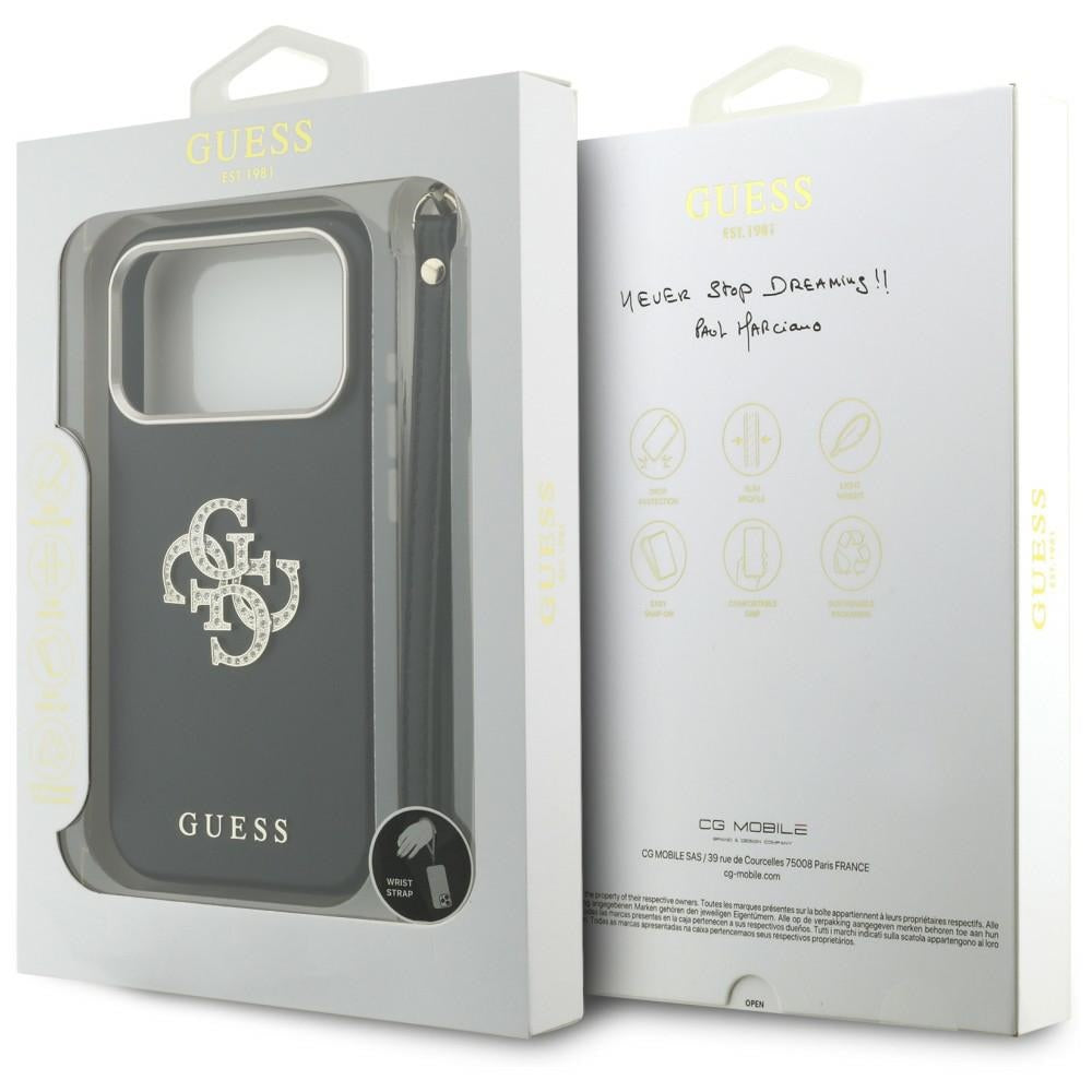 Etui Guess Smooth & Big Strass Logo & Strap do iPhone 18 Pro Max / 17 Pro Max czarny_7