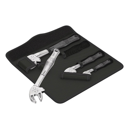 WERA 6004 Joker 4 Set 1/ Chave de Grifo autoajustável/ Conjunto em Preto/ Ferramenta Profissional_0