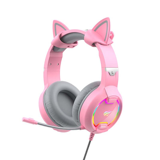 Gaming headphones Havit GAMENOTE H2233d  RGB (pink)_0