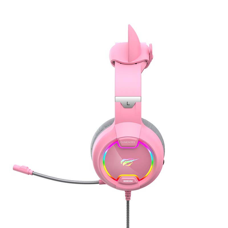 Gaming headphones Havit GAMENOTE H2233d  RGB (pink)_4