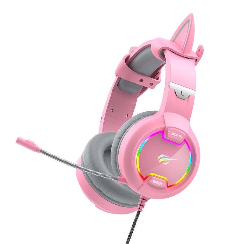 Gaming headphones Havit GAMENOTE H2233d  RGB (pink)_1