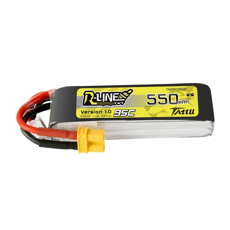 Battery Tattu R-Line 550mAh 7.4V 95C 2S1P XT30_0