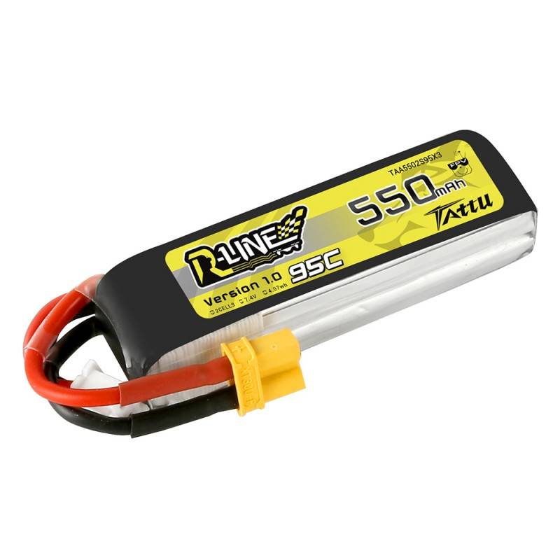Battery Tattu R-Line 550mAh 7.4V 95C 2S1P XT30_1