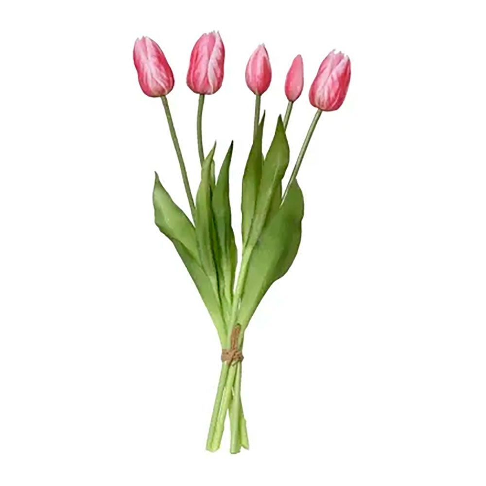 BuquÃª de tulipas cor-de-rosa em polipropileno, 15 x 15 x 40 cm_0