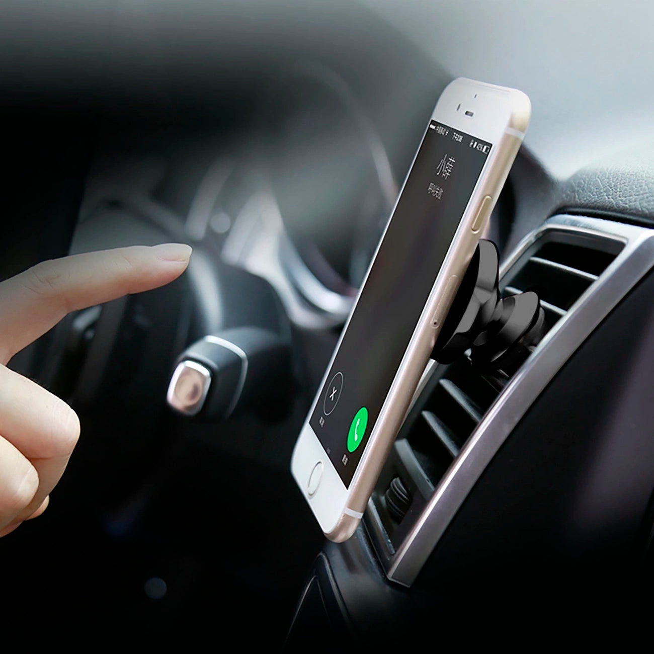 Baseus Small Ears Series SUER-A01 magnetic car air vent holder - black_19