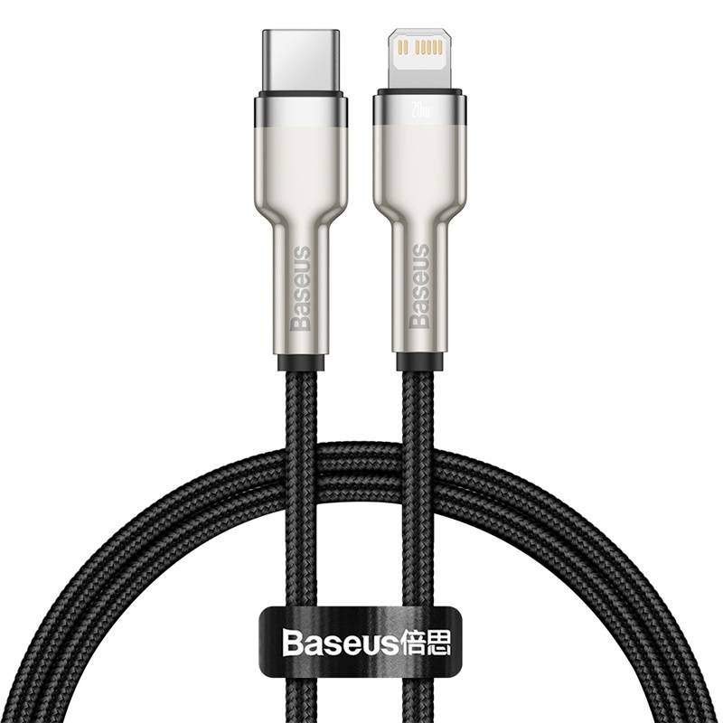 USB-C cable for Lightning Baseus Cafule, PD, 20W, 0,25m (black)_1
