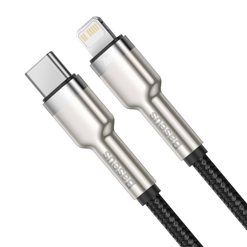 USB-C cable for Lightning Baseus Cafule, PD, 20W, 0,25m (black)_2