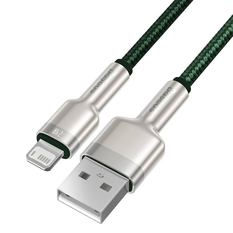 USB cable for Lightning Baseus Cafule, 2.4A, 1m (green)_2