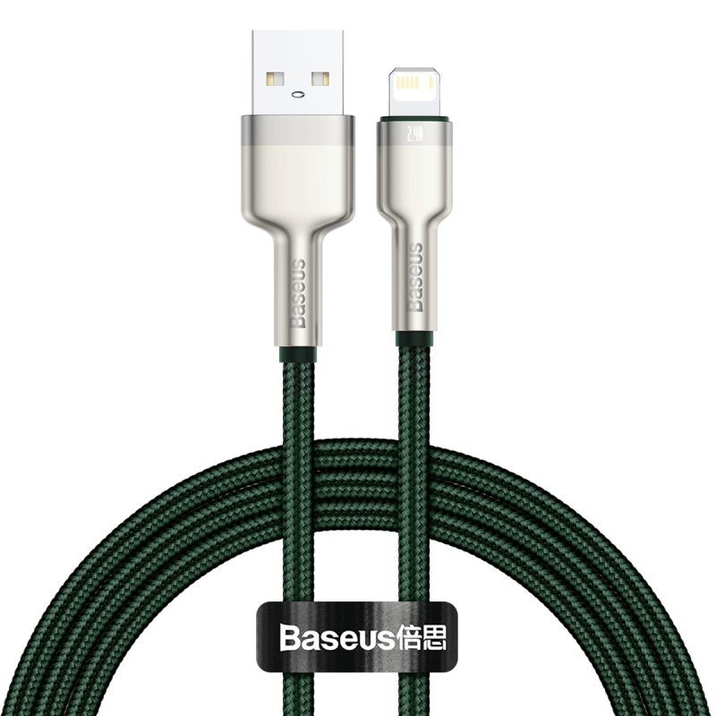 USB cable for Lightning Baseus Cafule, 2.4A, 1m (green)_1