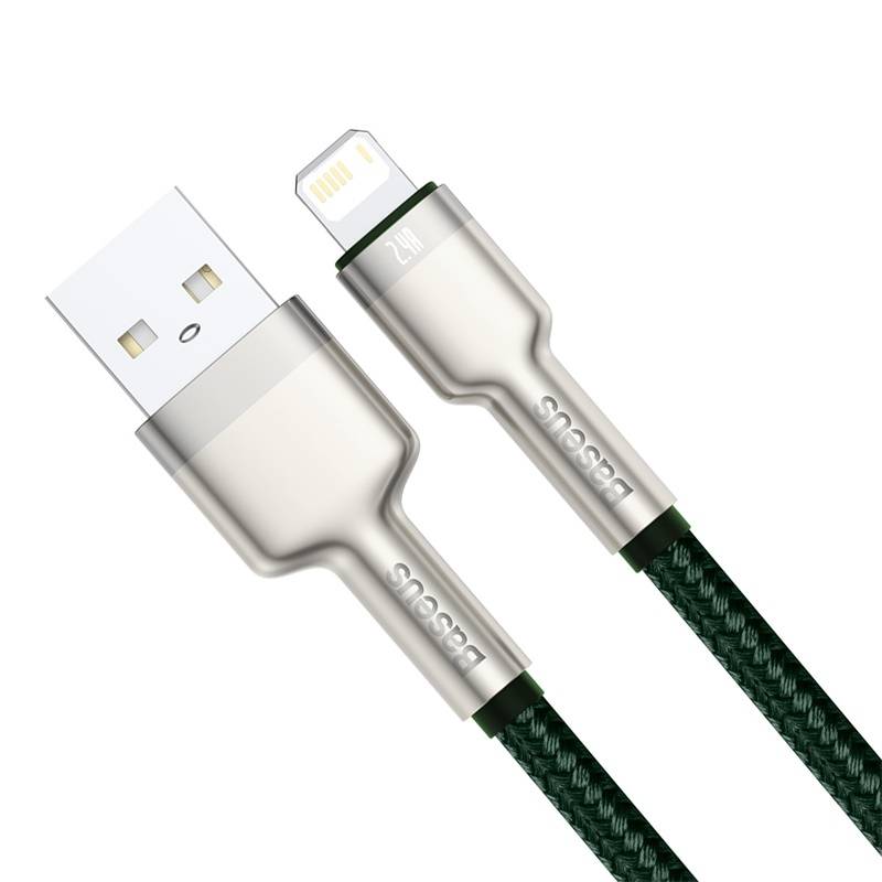 USB cable for Lightning Baseus Cafule, 2.4A, 1m (green)_3