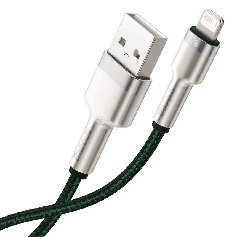 USB cable for Lightning Baseus Cafule, 2.4A, 1m (green)_4