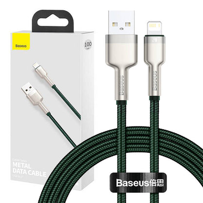 USB cable for Lightning Baseus Cafule, 2.4A, 1m (green)_0