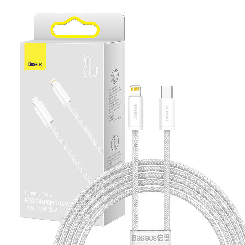 USB-C cable for Lightning Baseus Dynamic Series, 20W, 2m (white)_0