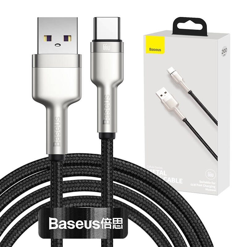 USB cable for USB-C Baseus Cafule, 66W, 2m (black)_0