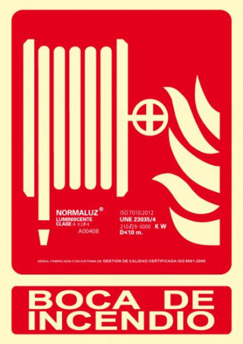SEÃAL "BOCA DE INCENDIO" 210X300 PVC ROJO ARCHIVO 2000 6171-03H RJ_0